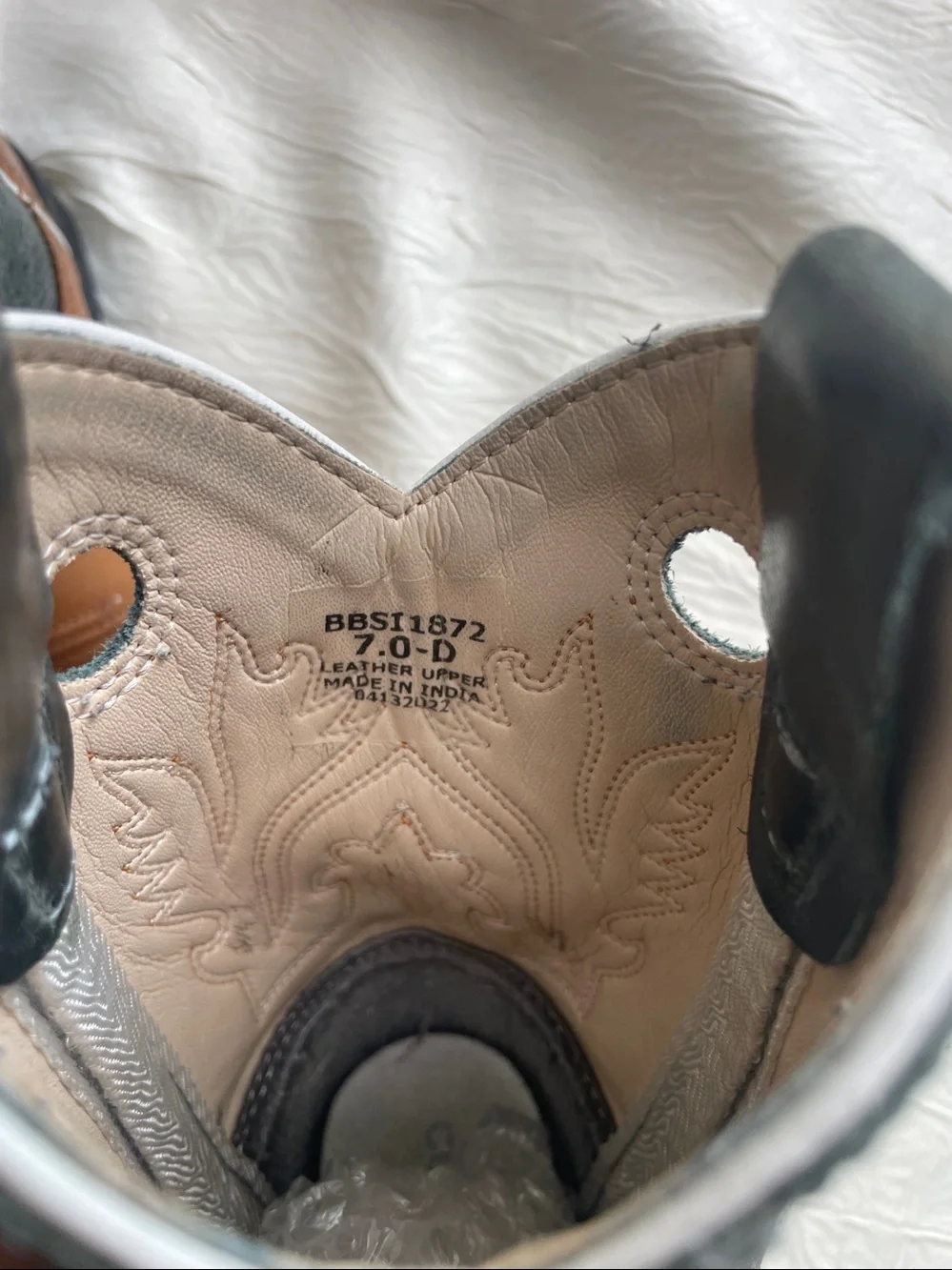 Cody James Kids Two-Tone Brown and Dark Green Western Cowboy boots.
